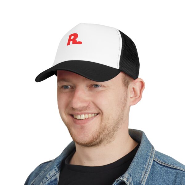 Stylish Mesh Cap with Bold Red Lettering, Perfect for Outdoor Activities, Casual Wear, Gifts, Sports Events, Summer Festivals - Image 4